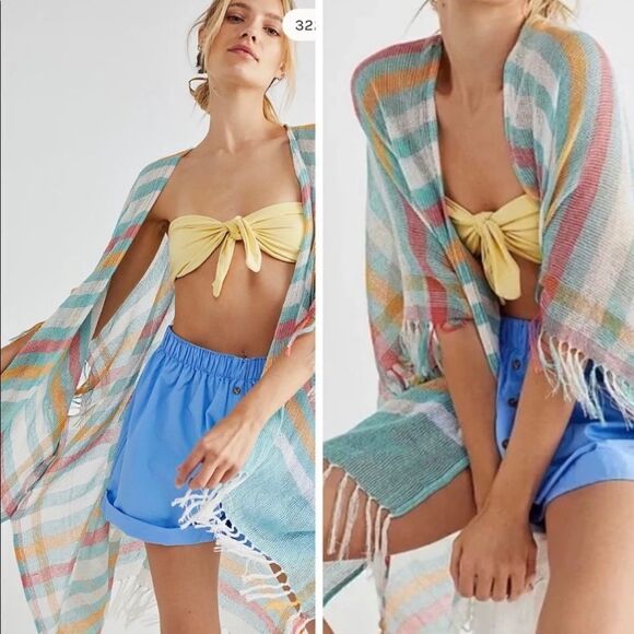 New Free People Lines Kimono - Picture 1 of 7